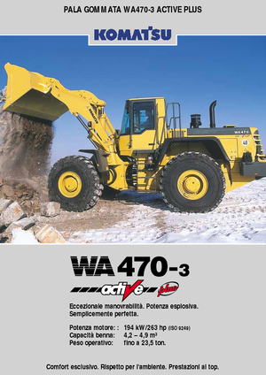 Pale gommate Komatsu WA470-3 active Plus