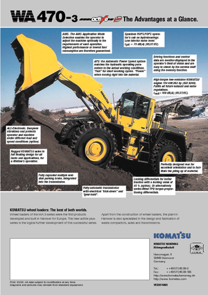 Pale gommate Komatsu WA470-3 active Plus