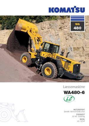 Pale gommate Komatsu WA480-6