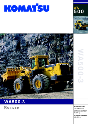 Pale gommate Komatsu WA500-3