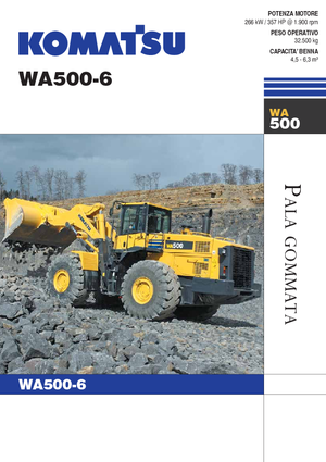 Pale gommate Komatsu WA500-6