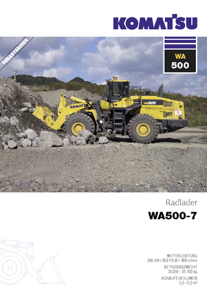 Pale gommate Komatsu WA500-7