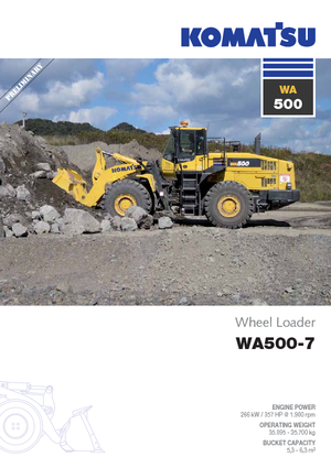 Pale gommate Komatsu WA500-7