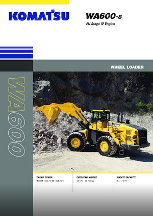 Pale gommate Komatsu WA600-8E0