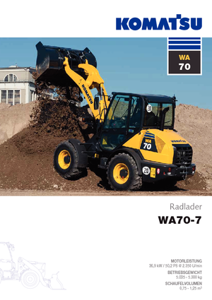 Pale gommate Komatsu WA70-7