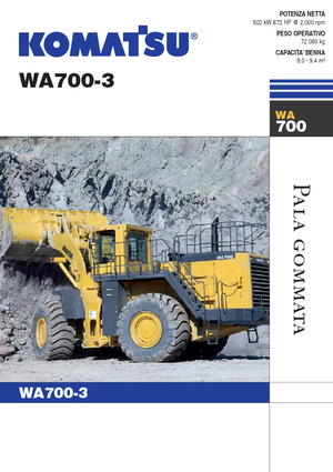Pale gommate Komatsu WA700-3