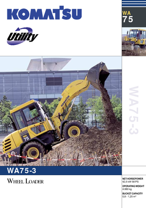 Pale gommate Komatsu WA75-3 Fleet