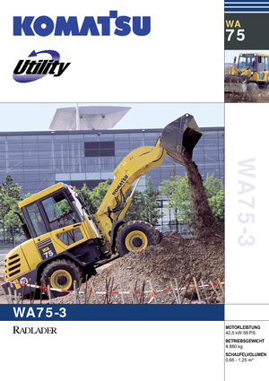 Pale gommate Komatsu WA75-3