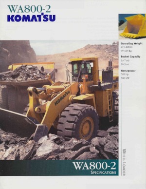 Pale gommate Komatsu WA 800-2