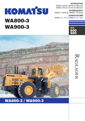 Pale gommate Komatsu WA800-3