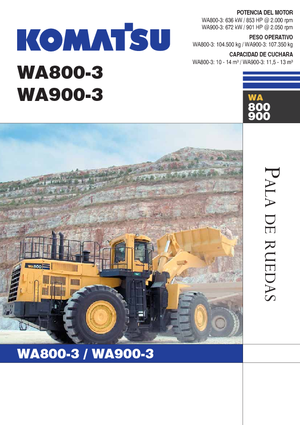 Pale gommate Komatsu WA800-3