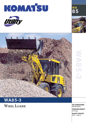 Pale gommate Komatsu WA85-3