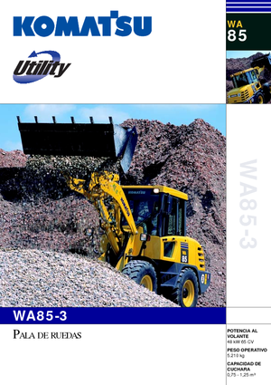 Pale gommate Komatsu WA85-3