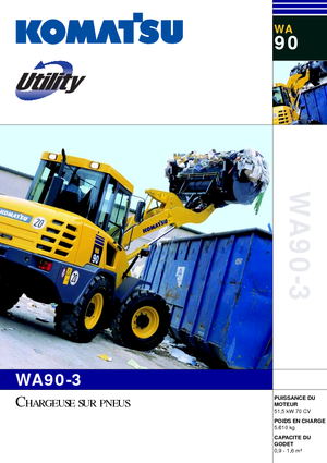 Pale gommate Komatsu WA90-3