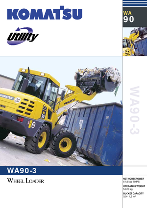 Pale gommate Komatsu WA90-3
