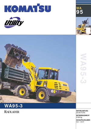 Pale gommate Komatsu WA95-3