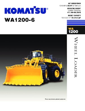 Pale gommate Komatsu WA1200-6