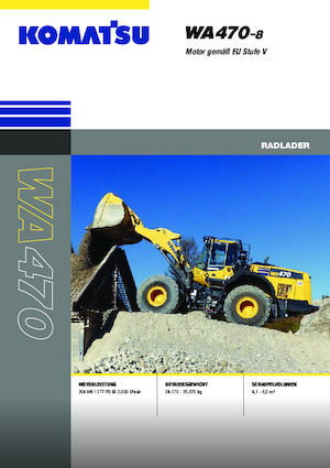 Pale gommate Komatsu WA470-8E0