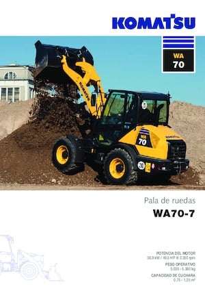 Pale gommate Komatsu WA70-7 
