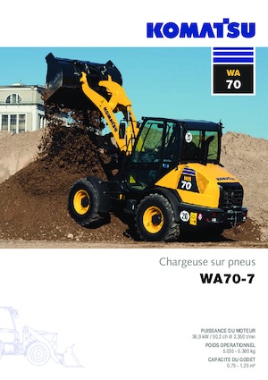 Pale gommate Komatsu WA70-7 