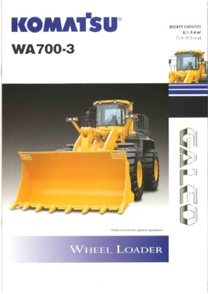Pale gommate Komatsu WA700-3A