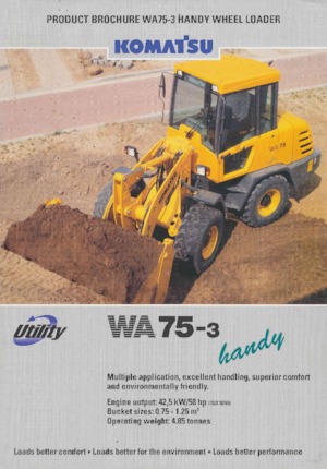 Pale gommate Komatsu WA75-3