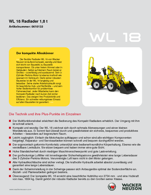 Pale gommate Wacker Neuson WL 18
