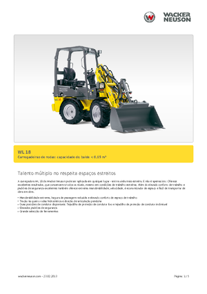 Pale gommate Wacker Neuson WL 18