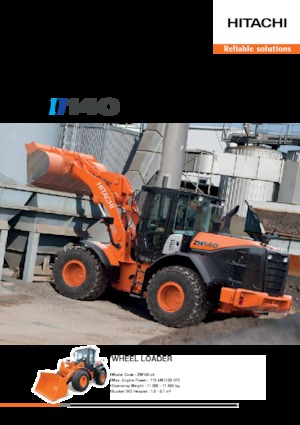 Pale gommate Hitachi ZW140-5B