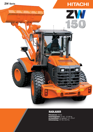 Pale gommate Hitachi ZW 150