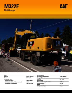Escavatori gommati Caterpillar M322F