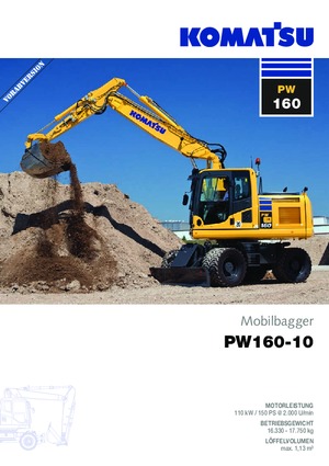 Escavatori gommati Komatsu PW160-10
