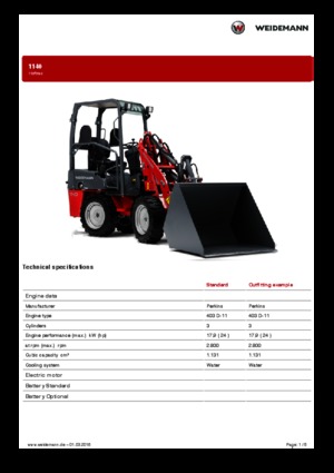 Mini caricatore frontale Weidemann 1140