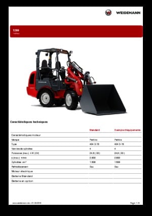 Mini caricatore frontale Weidemann 1280