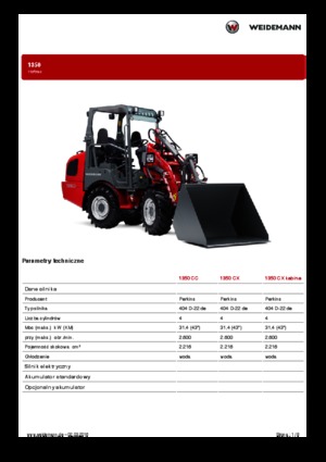 Mini caricatore frontale Weidemann 1350 CX