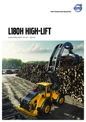 Pale gommate Volvo L180H High-Lift
