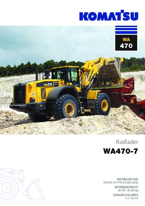 Pale gommate Komatsu WA470-7