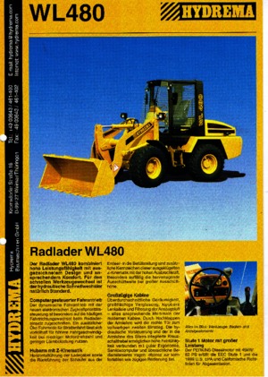 Pale gommate Hydrema WL 480