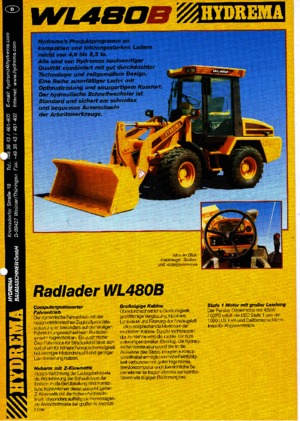 Pale gommate Hydrema WL 480 B