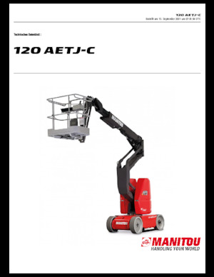 Piattaforme aeree articolate gommate Manitou 120 AETJ C