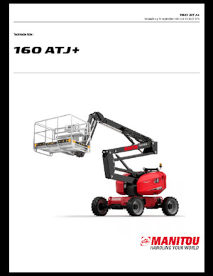 Piattaforme aeree articolate gommate Manitou 160 ATJ +