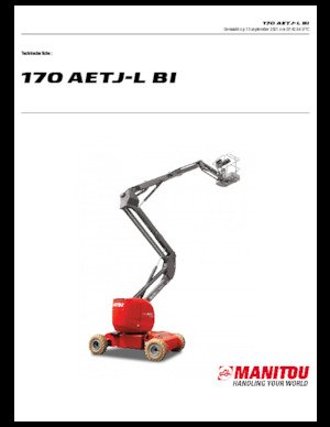 Piattaforme aeree articolate gommate Manitou 170 AETJ L Bi