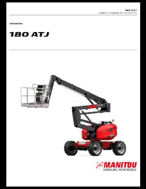Piattaforme aeree articolate gommate Manitou 180 ATJ