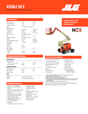 Piattaforme aeree articolate gommate JLG 450AJ HC3