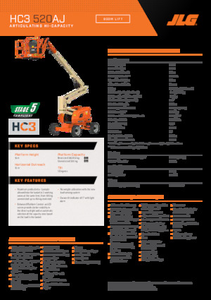 Piattaforme aeree articolate gommate JLG 520AJ HC3
