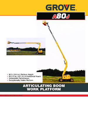 Piattaforme aeree articolate gommate Grove-Manlift A 80 J