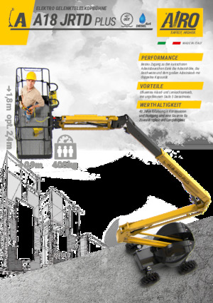 Piattaforme aeree articolate gommate AIRO A18 JRTD PLUS