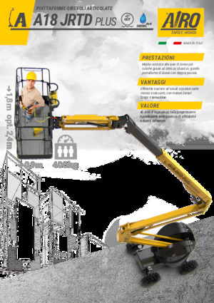 Piattaforme aeree articolate gommate AIRO A18 JRTD PLUS