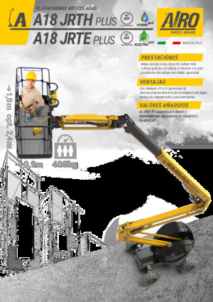 Piattaforme aeree articolate gommate AIRO A18 JRTE PLUS