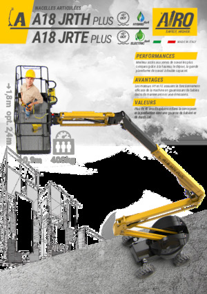 Piattaforme aeree articolate gommate AIRO A18 JRTE PLUS